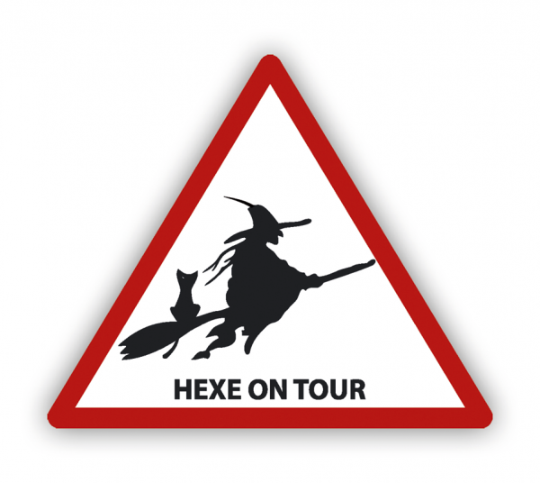 Aufkleber Hexe on Tour
